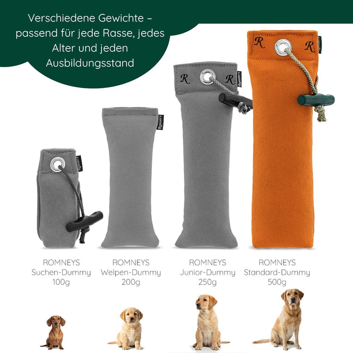 Standard Dummy 500g | Aktion 5 + 1 GRATIS | Robustes Material | Mit Wurfgriff | Schwimmfähig | Ideal