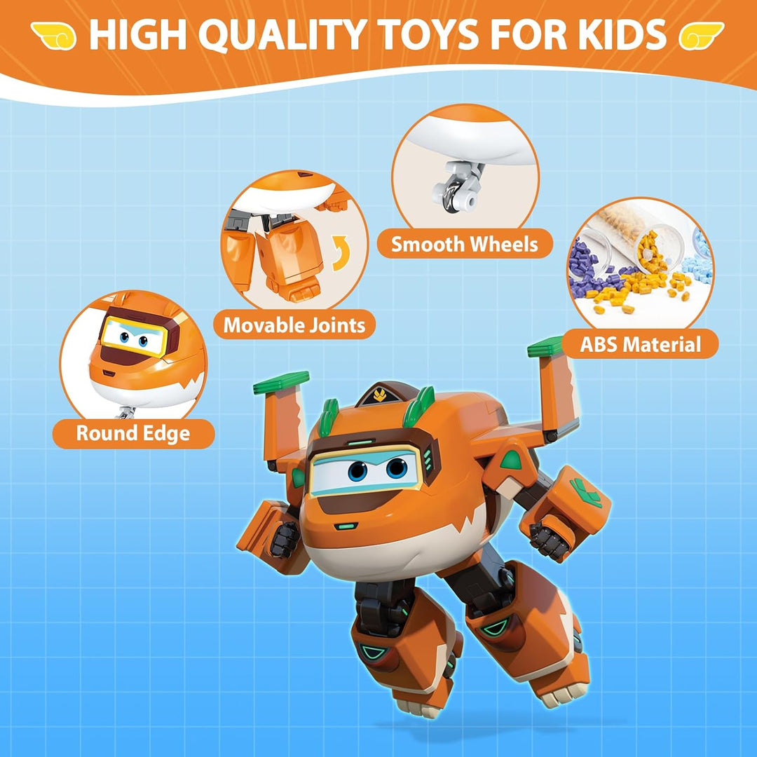 Super Wings Verwandelbares Roboterspielzeug 2PCS Trico & Stego, 3-in-1 Dinosaurier-Spielzeug 12,7 cm