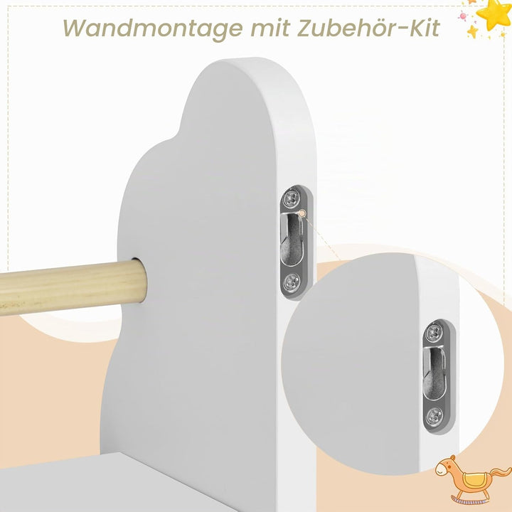 WOLTU Bücherregal Kinder Wand 3er Set, Wandregal Kinderzimmer, Kinderregal für Buchaufbewahrung, aus