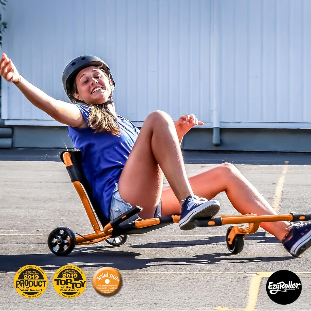 Ezyroller Pro X Fun Fahrzeug Dreirad für Jugendliche und Erwachsene ab 10 Jahre (orange), Orange