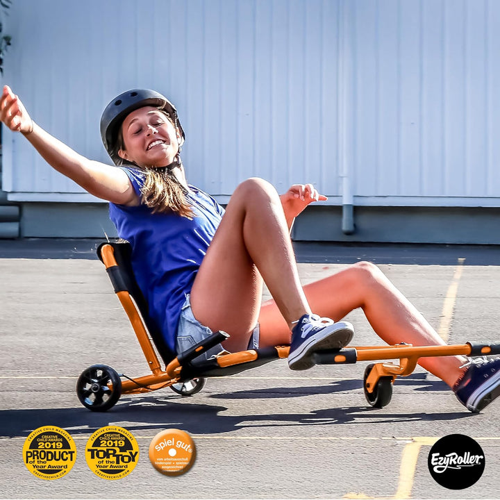 Ezyroller Pro X Fun Fahrzeug Dreirad für Jugendliche und Erwachsene ab 10 Jahre (orange), Orange