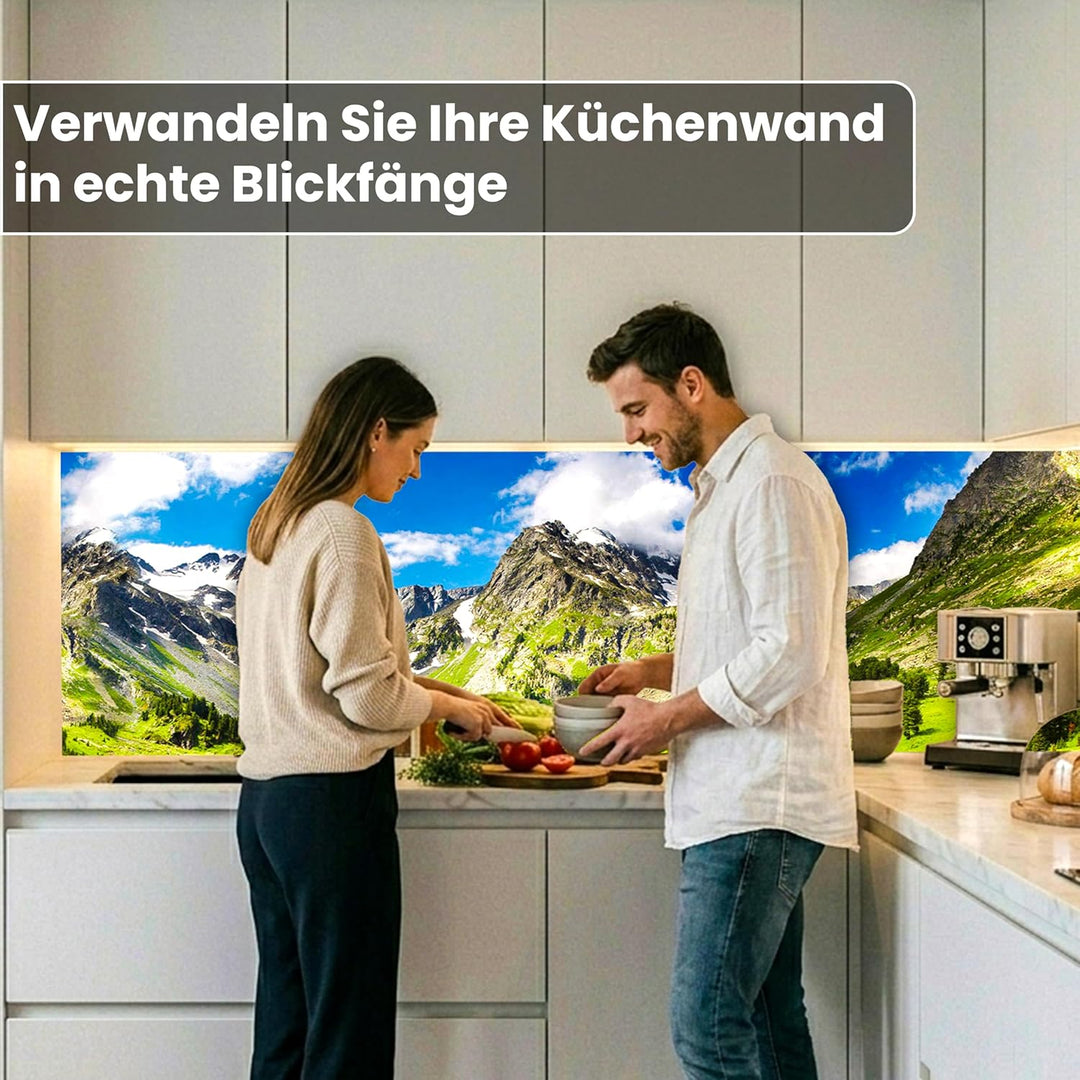 Dimex Küchenrückwand Folie selbstklebend GEBIRGE | Klebefolie - Dekofolie - Spritzschutz für Küche |