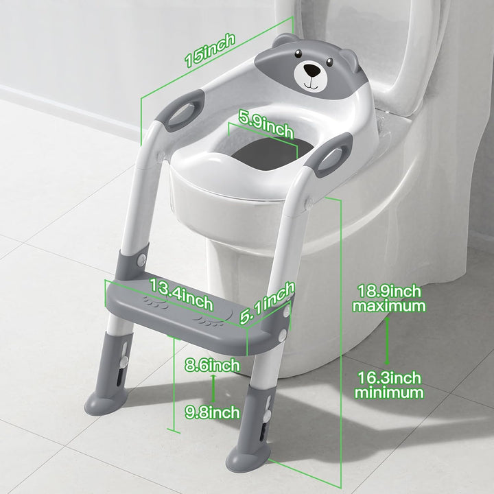 Toilettensitz Kinder mit Treppe, Upgraded WC Aufsatz für Kinder für Jungen und Mädchen, 2-in-1 Toile