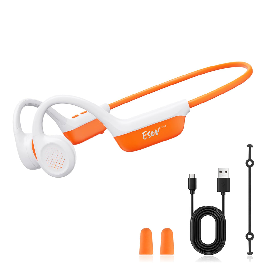 esonstyle Knochenschall Kopfhörer Bluetooth 6.0 - IPX7 wasserdichte Bone Conduction Headphones mit M