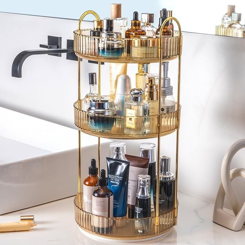 Make Up Organizer, 360° Drehbar Kosmetik Organizer, Beauty Organizer, Hautpflege Organizer für Badez
