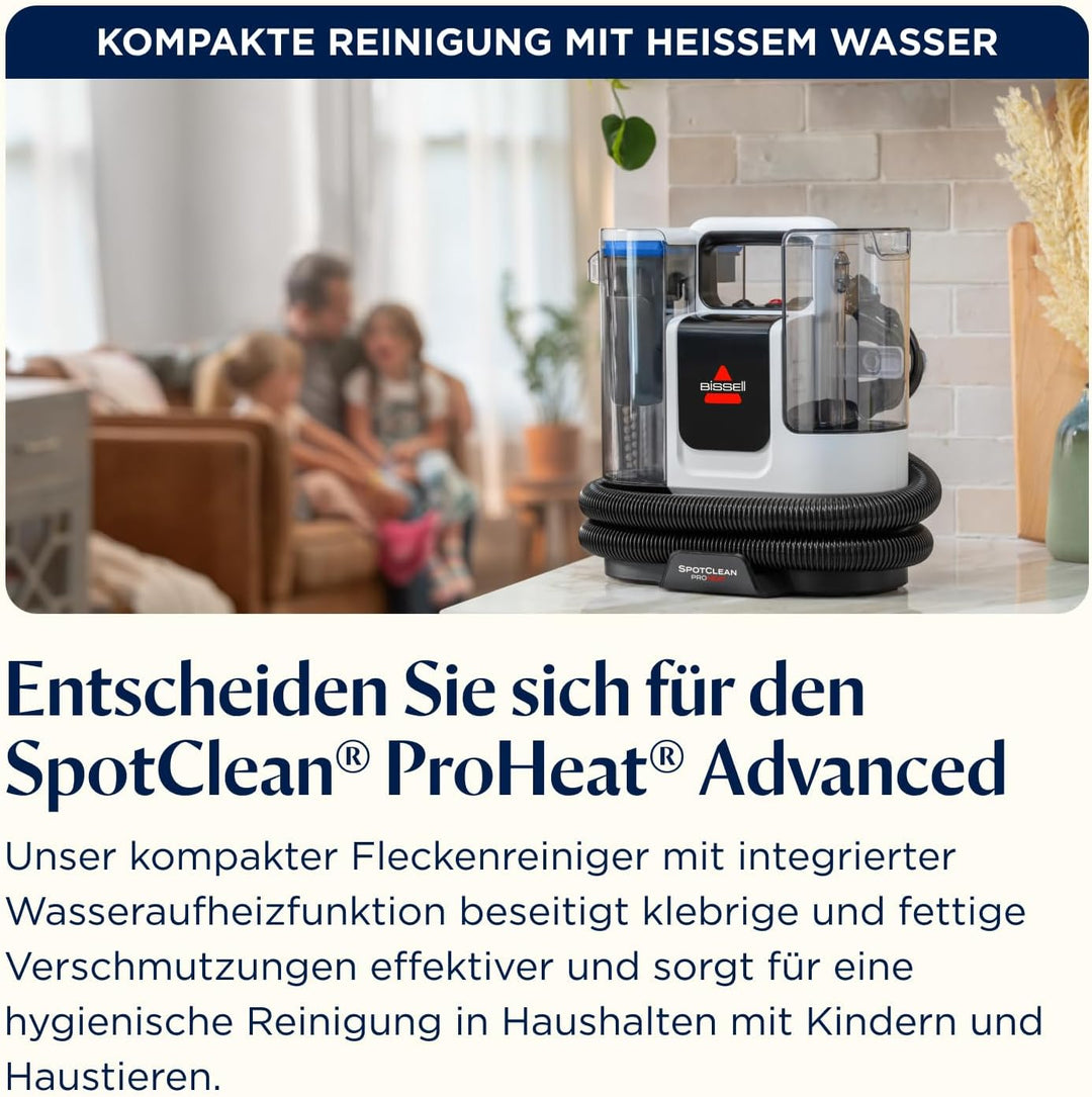 BISSELL SpotClean ProHeat Advanced Teppichreiniger und Polsterreiniger Gerät, Nasssauger und Waschsa