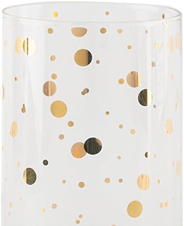 MIKASA Cheers Martinigläser, 290 ml, 4 Stück Highball, Cocktail-Gläser gold, Highball-Cocktailgl