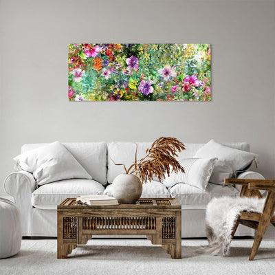 Panorama Bilder auf Leinwand 100x40cm Leinwandbild blume sommer natur Gross Wanddeko Bild Schlafzimm