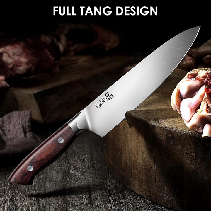 DDF iohEF Küchenmesserset 3 tlg, Messerset Santoku Meser Kochmesser Schälmesser Gemüsemesser Obstmes