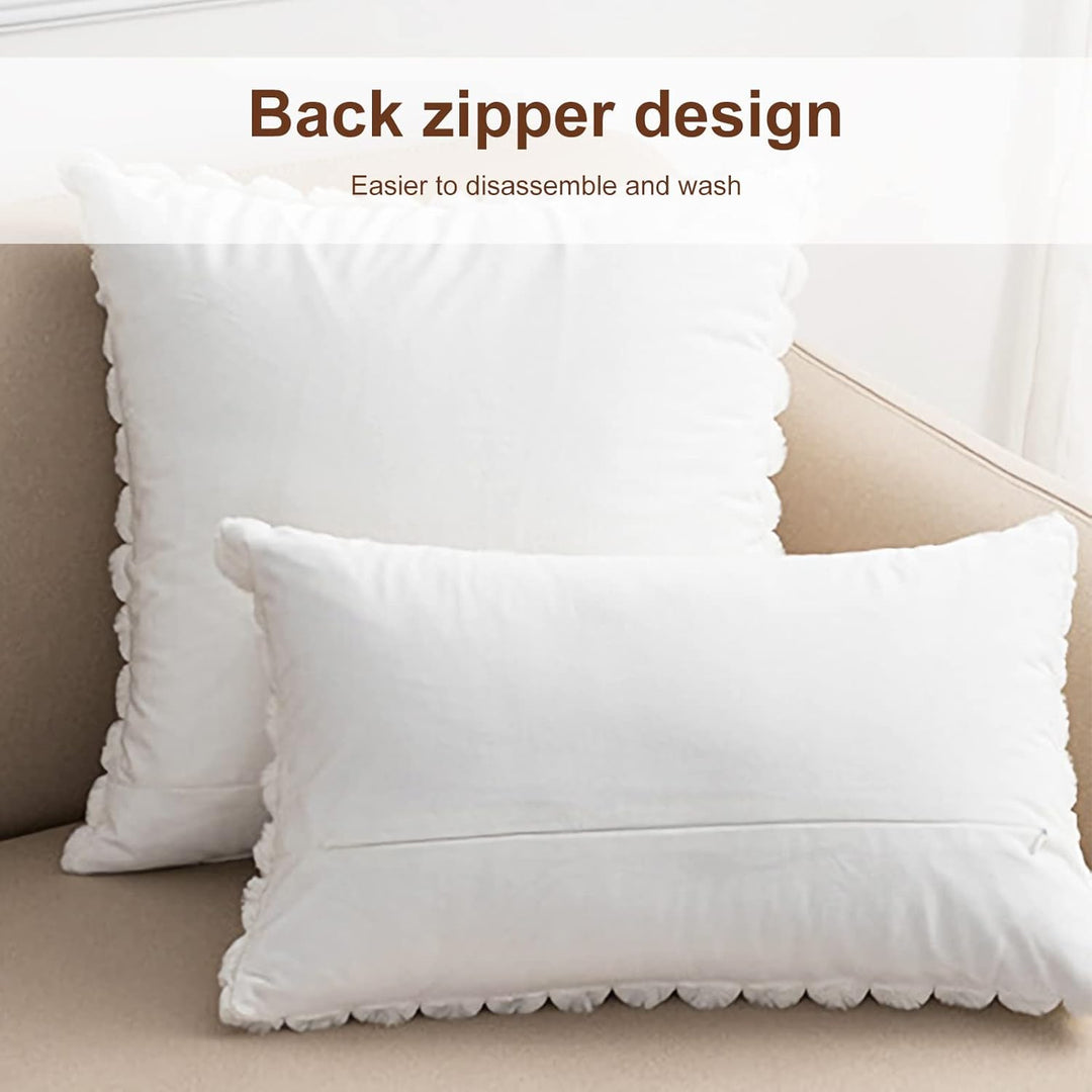 VanderHOME Dekorativ Kurze Wolle Kissenbezüge Weicher Plüsch Kurzer Wollsamt Dekokissenbezuge Luxuri