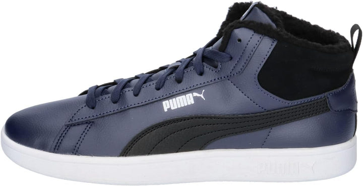 PUMA Unisex Smash 3.0 Mid WTR Sneaker 38 EU Navy Black White Blue, 38 EU Navy Black White Blue