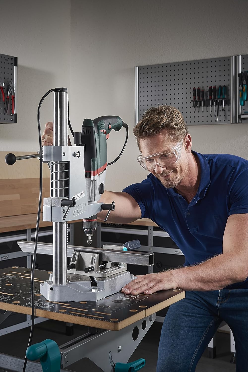 wolfcraft Universal-Schraubstock I 3410000 I Backenbreite 100 mm Einheitsgrösse, Einheitsgrösse