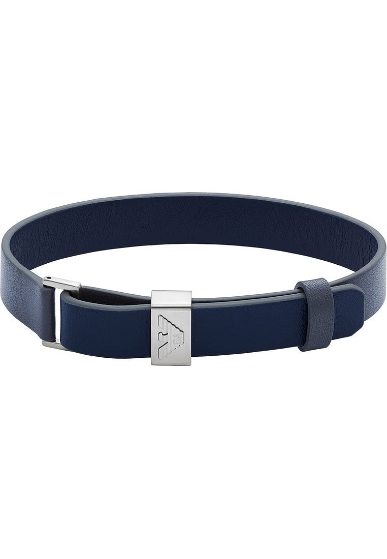 Emporio Armani Armband Für Männer Essential, Länge: 275mm, Breite: 12mm Silbernes Edelstahlarmband,