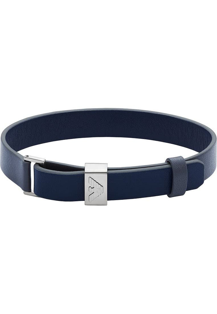 Emporio Armani Armband Für Männer Essential, Länge: 275mm, Breite: 12mm Silbernes Edelstahlarmband,