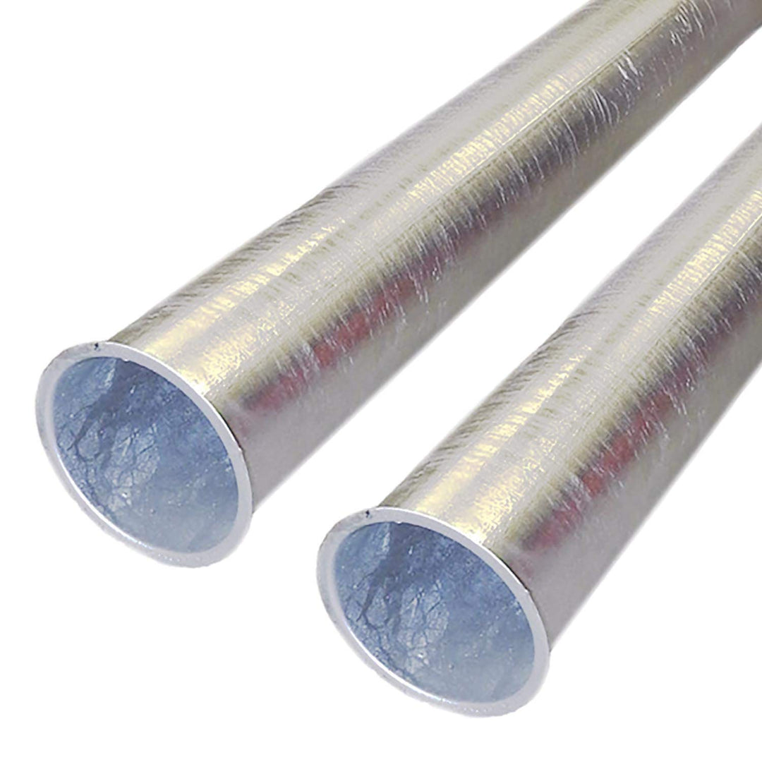 silos24 2 Stück Pellet Füllrohr 1000 mm lang DN 100 Stahl verz. Bördelrandrohr