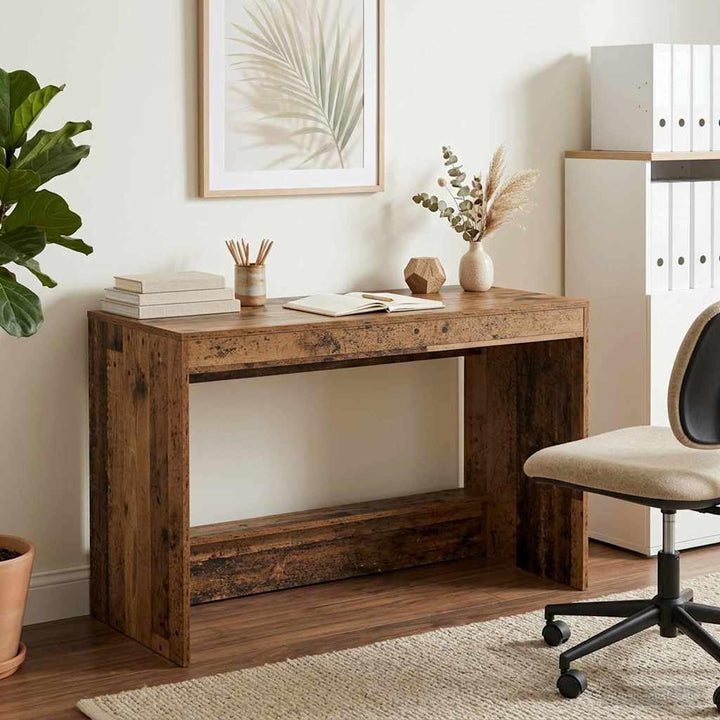 Bett-Schreibtisch Altholz Holzwerkstoff, 100 x 45 x 75 cm, mit Schublade und Ablage, als Laptop PC T