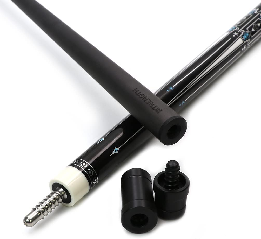 CUESOUL Strength 58 Zoll 19 Unzen Kohlefaser-Pool-Queue, 12,5-mm-Spitzen CSPC-ST-1, CSPC-ST-1