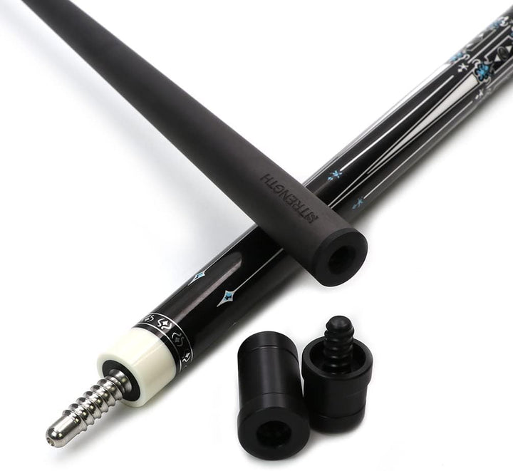 CUESOUL Strength 58 Zoll 19 Unzen Kohlefaser-Pool-Queue, 12,5-mm-Spitzen CSPC-ST-1, CSPC-ST-1