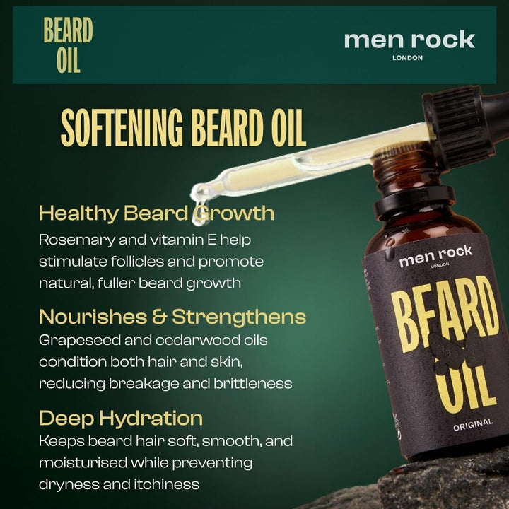 Men Rock Beardy Beloved Bartpflegeset Sicilian Lime, 3-tlg. - Enthält Waschung, Balsam, Öl für frisc