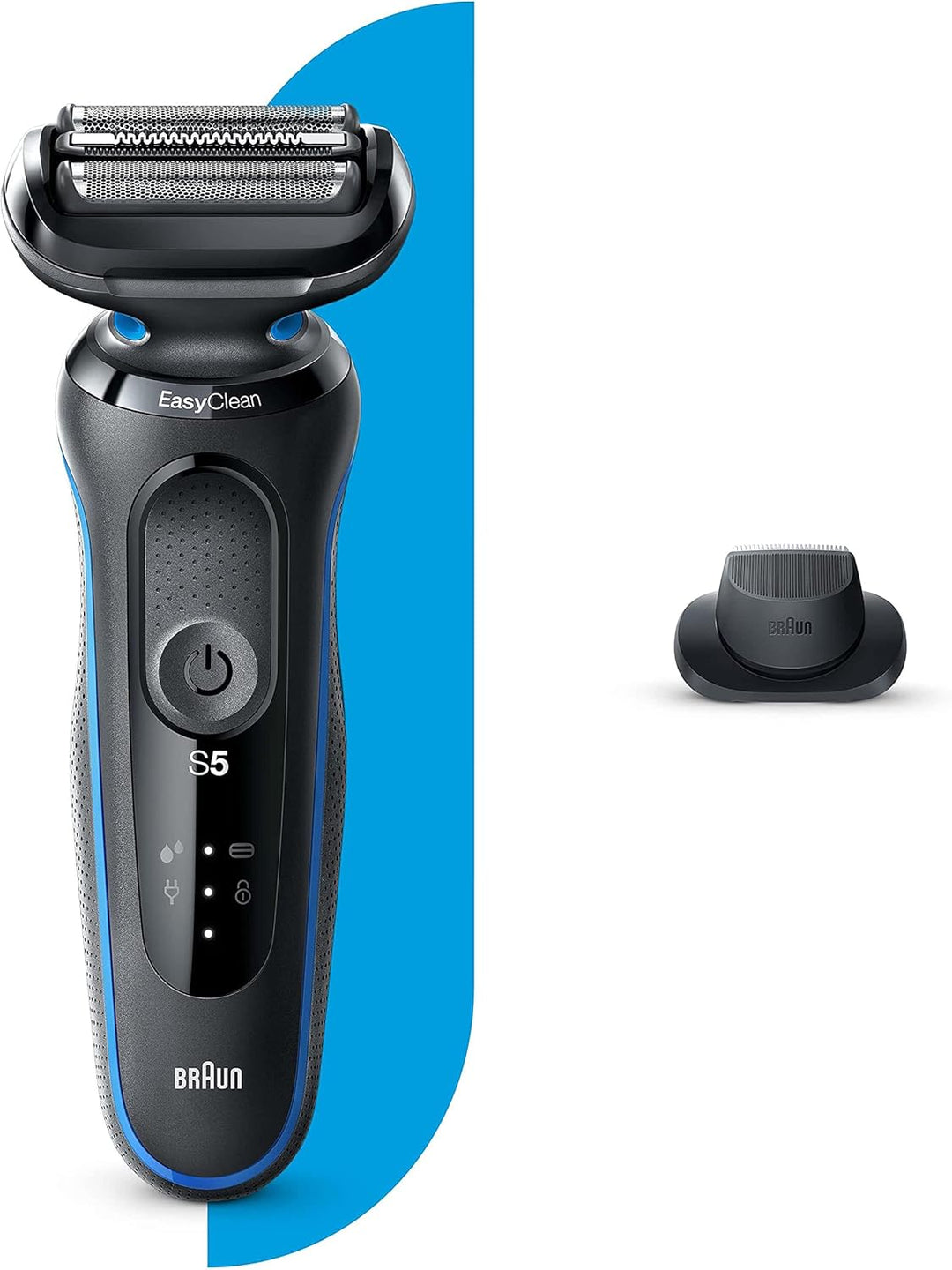 Braun Series 5s Rasierer Herren, Elektrorasierer Mit 3 Flexiblen Klingen, Präzisionstrimmer, 50 Min