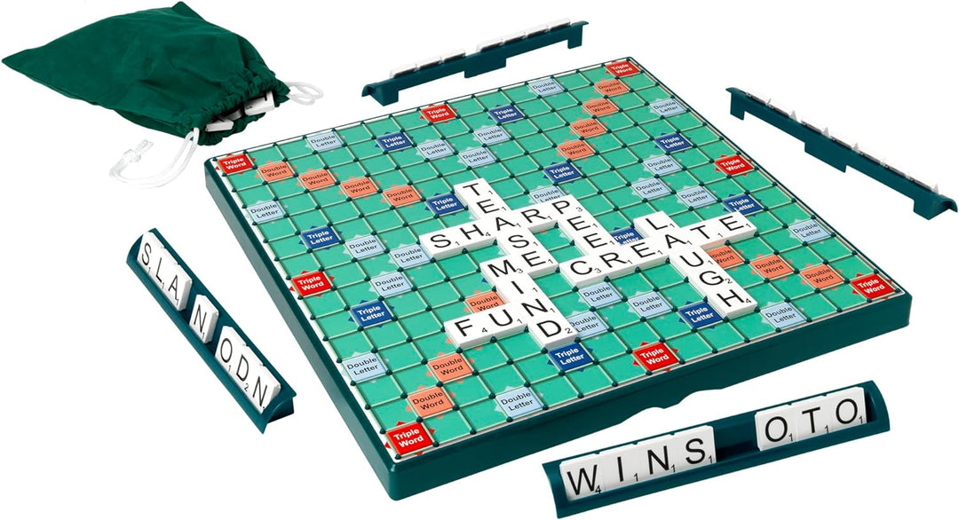 Ideal | Grosses Print Classic Scrabble: Extra grosses Brett mit klarem, grossgedrucktem Text und Buc
