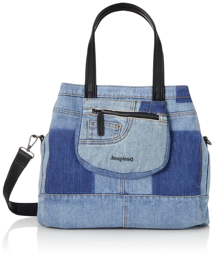 Desigual Damen-Einkaufstasche Denim 21waxd20 Einzigartiges Denim