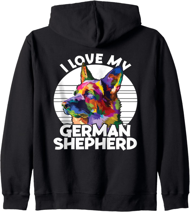 Deutscher Schäferhund Besitzer Ich liebe mein Schäferhund Kapuzenjacke