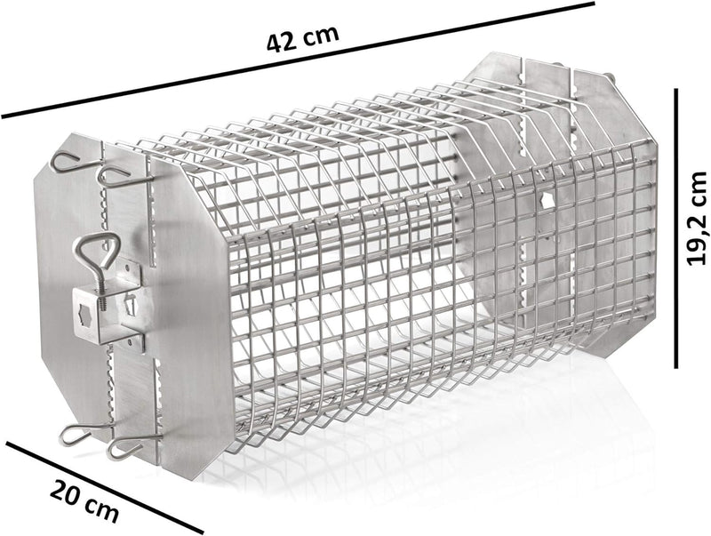 BBQ-Toro Edelstahl Grillrondell für Drehspiess, Universal Grillkorb für Grillspiess, Tumbler Käfig K