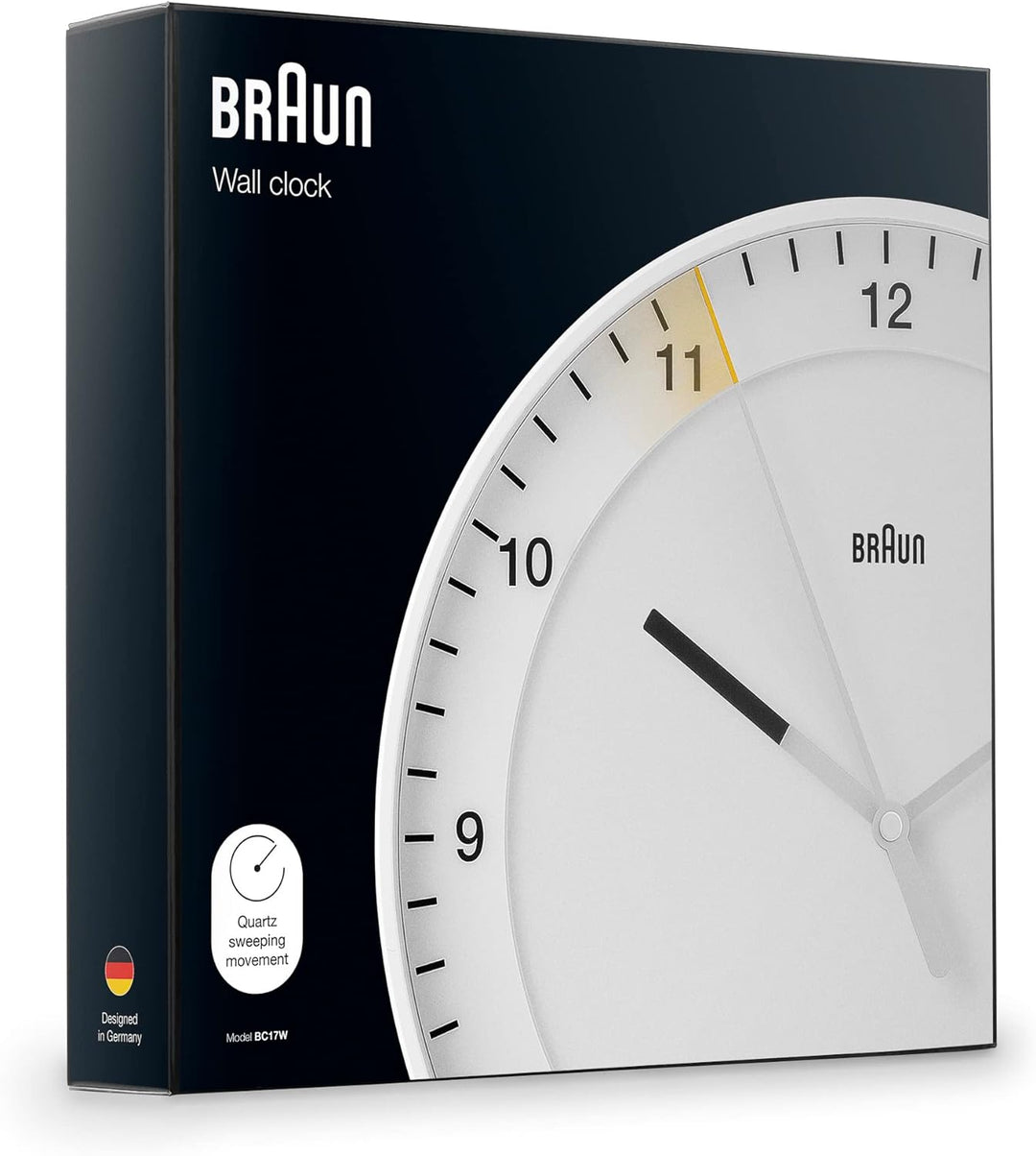 Braun Klassischer Mixed Analog Wanduhr Zuhause Geschenke mit ruhiges Quarzuhrwerk, leicht lesbares Z