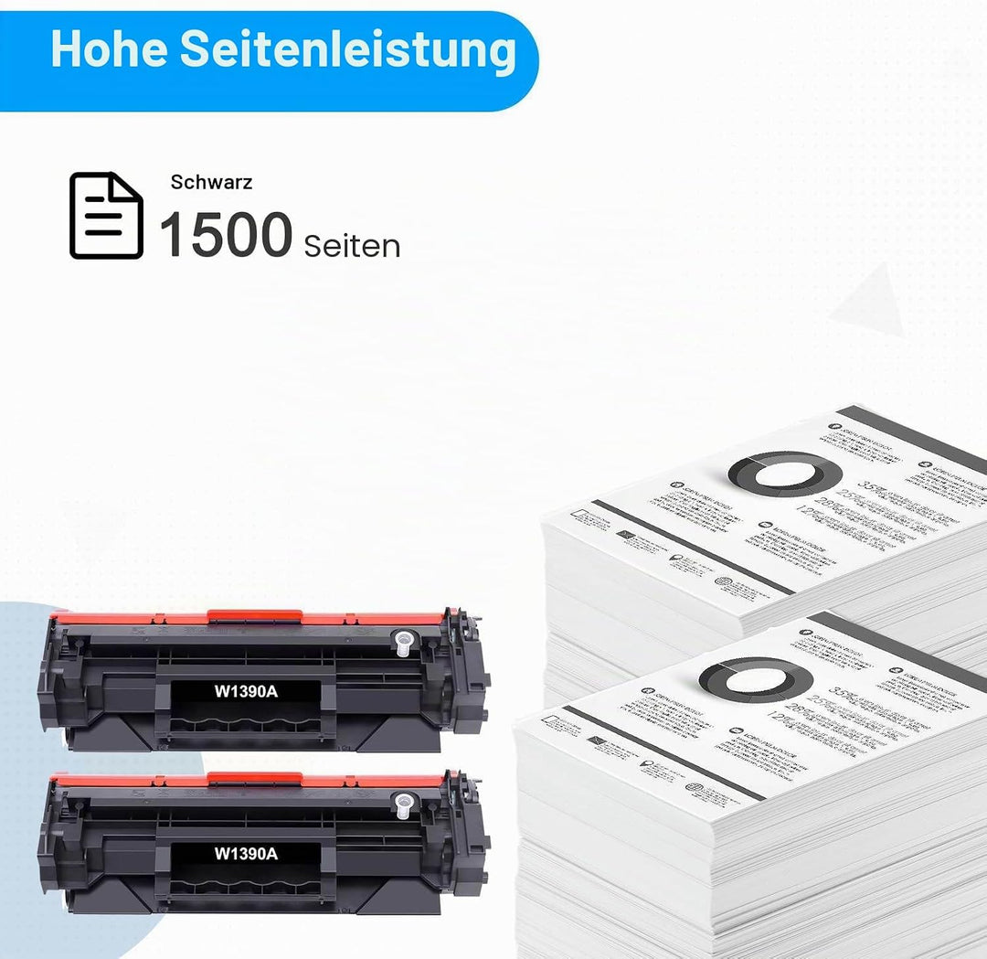 2er-Pack Mit Chip 139A W1390A Toner Kompatibel für HP 139A 139X W1390A W1390X LaserJet Pro 3002dw 30