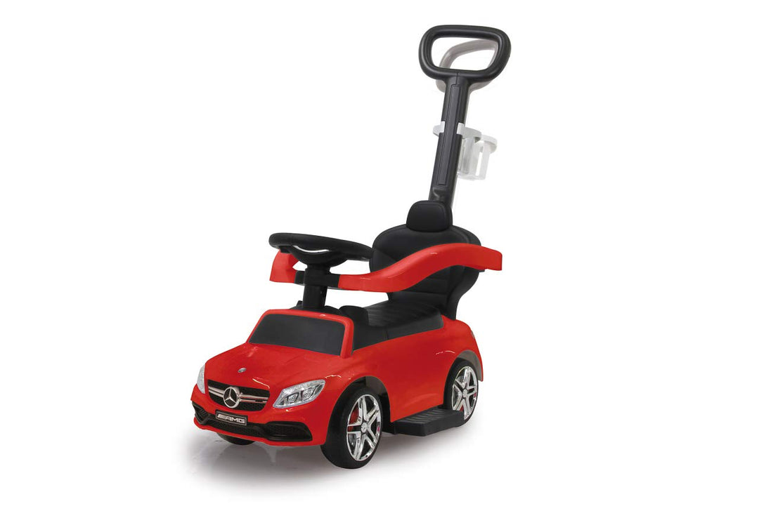 JAMARA 460446 - Rutscher Mercedes-AMG C 63 3in1 - Kippschutz, Kofferraum, Schub-und Haltestange mit