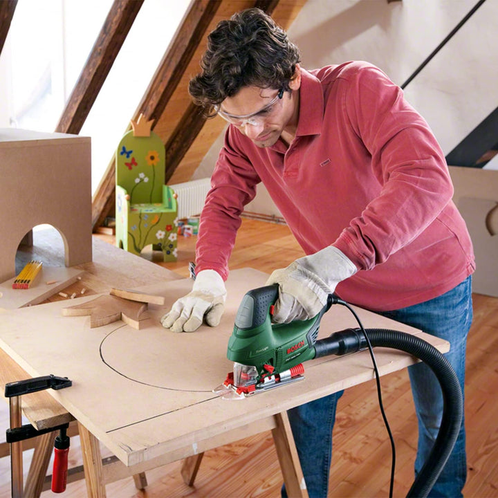 Bosch Home and Garden Stichsäge PST 900 PEL, Grau (620W, Hubzahl bei Leerlauf 500 bis 3100 U/min, in