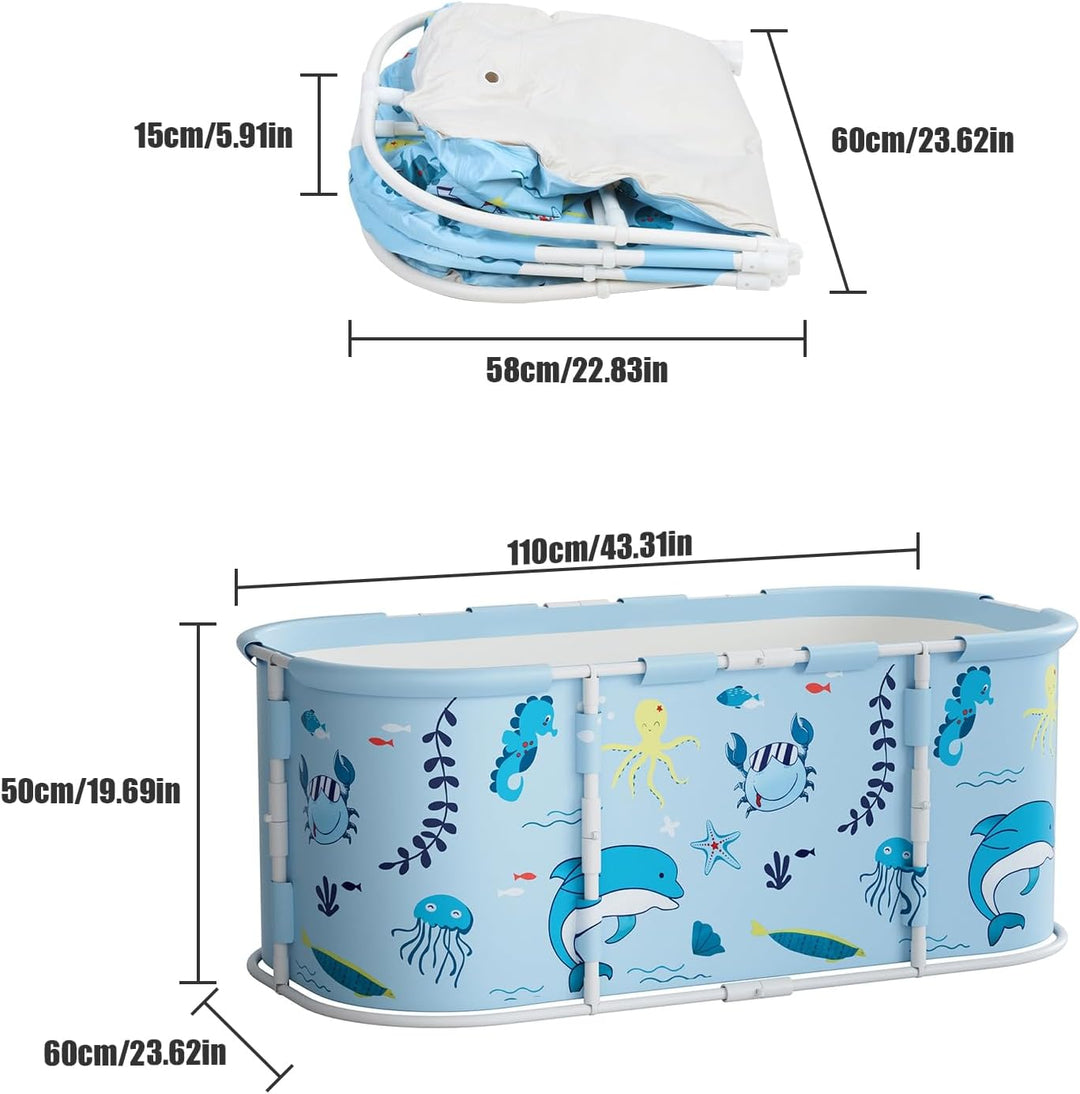 109,2 cm tragbare Badewanne, faltbare Badewanne für Erwachsene, tragbare Badewanne für Duschkabine,