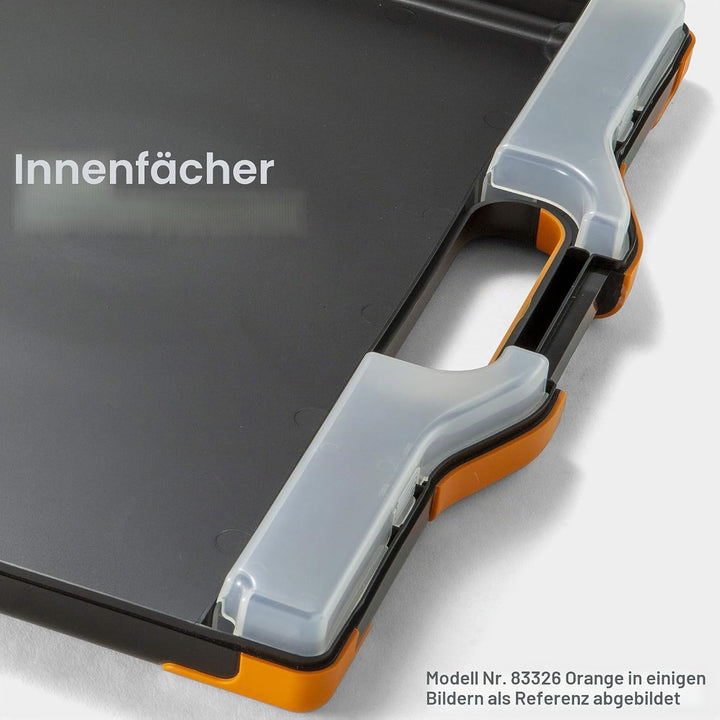 Officemate Carryall 83326 Klemmbrett-Aufbewahrungsbox, Brief-/Rechtsgrösse, Schwarz und Orange, 40,6