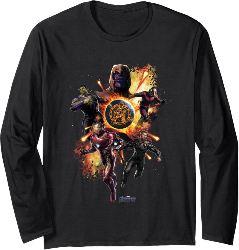 Marvel Avengers: Endgame Planet Explosion Logo Langarmshirt