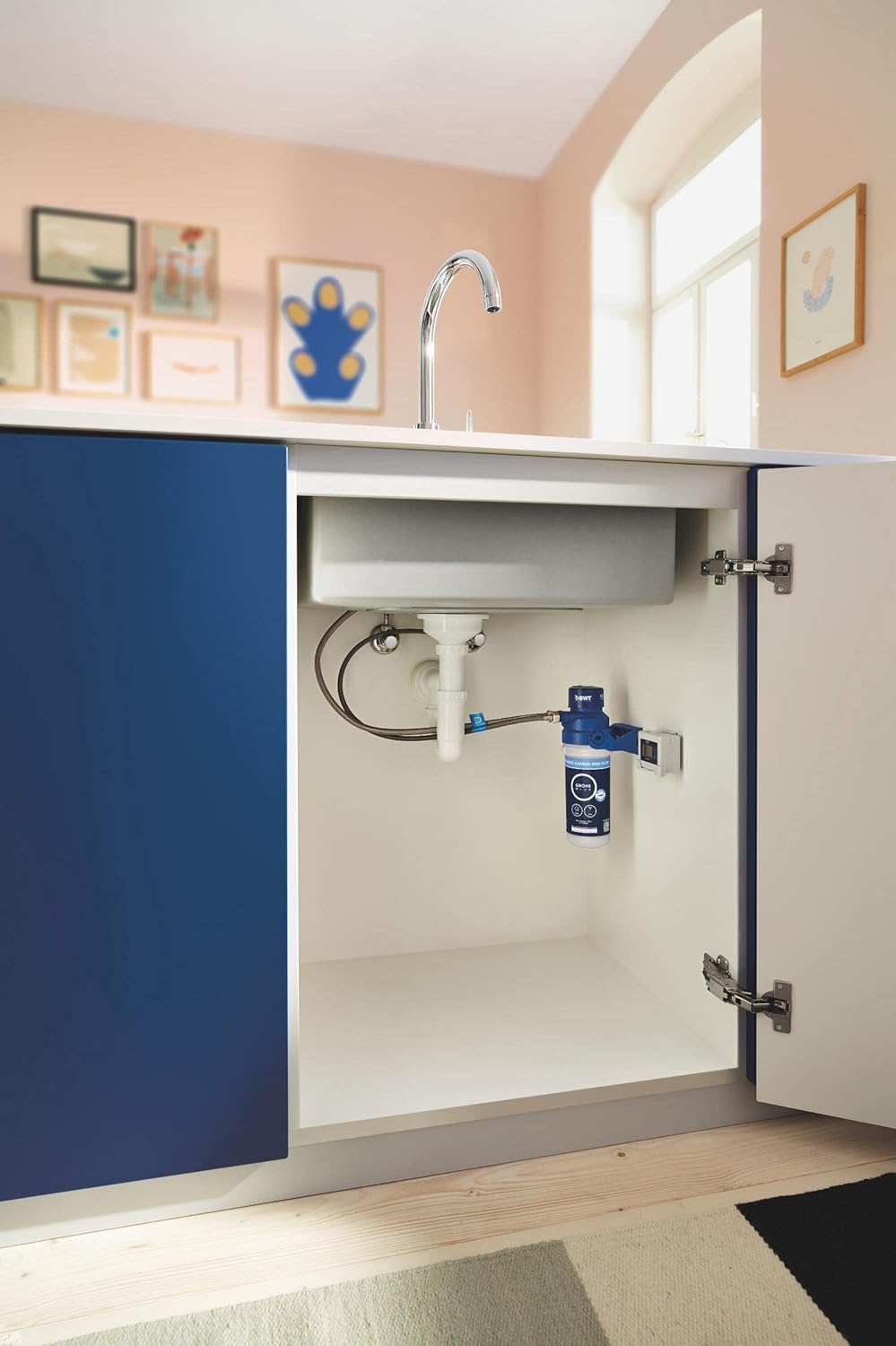 GROHE Blue - Aktivkohlefilter Starter Set (Kapazität 1500 l bei 9° dKH, reduziert geruchs- und gesch