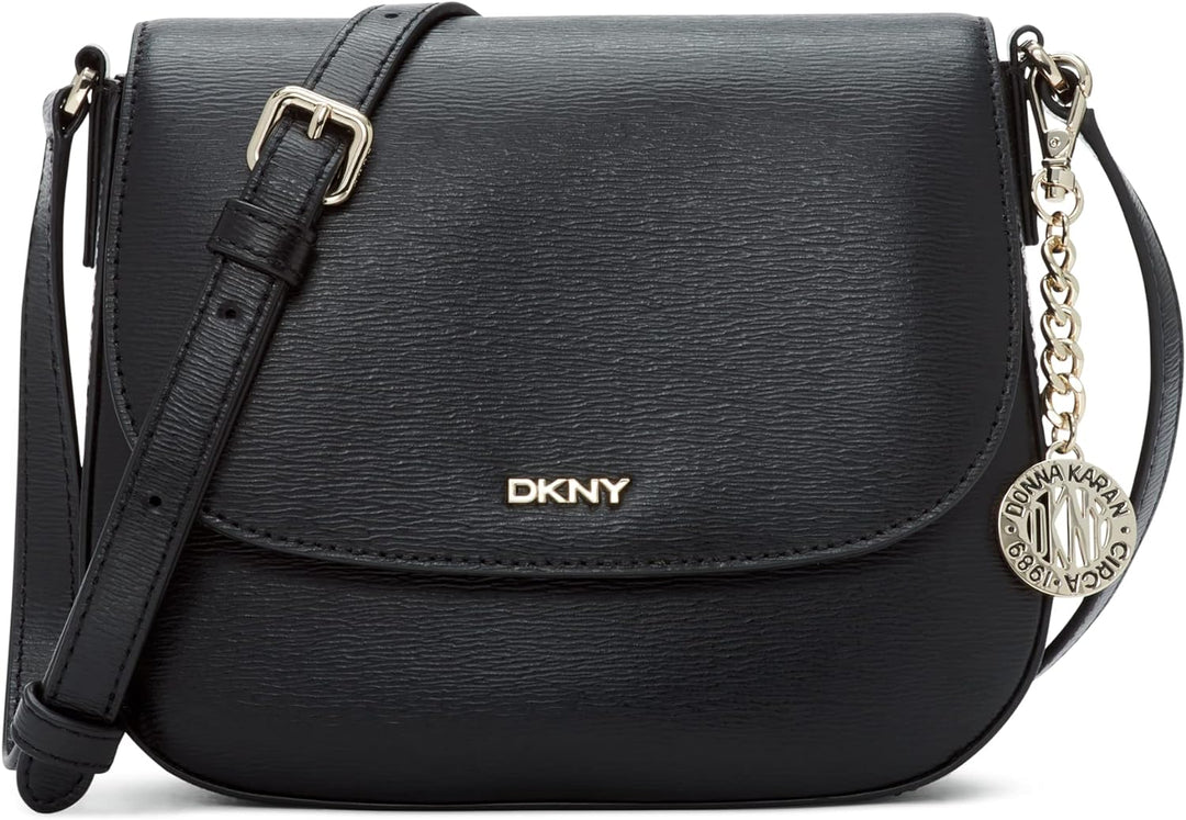 DKNY Damen Bryant Saddle Bag, Black/Gold, Einheitsgrösse EU