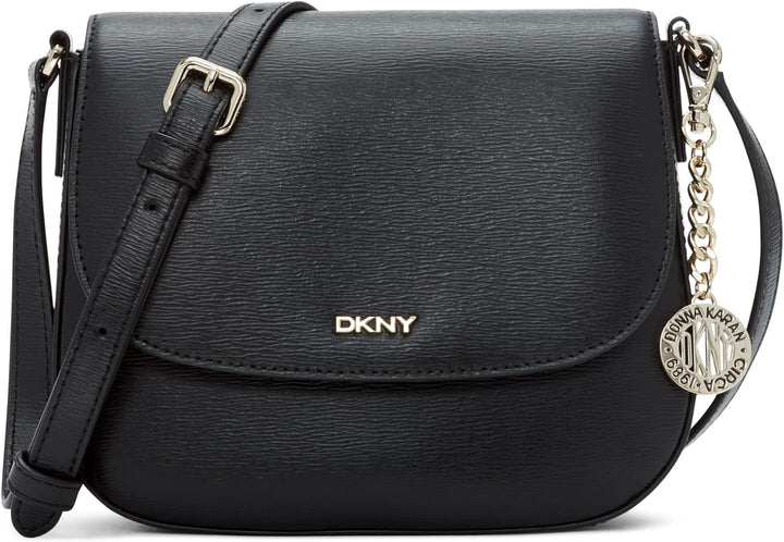DKNY Damen Bryant Saddle Bag, Black/Gold, Einheitsgrösse EU