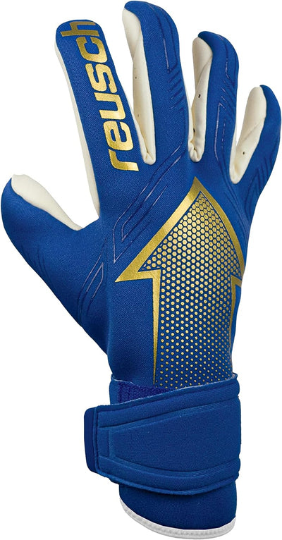 Reusch Herren Arrow Unisex Torwarthandschuhe mit Innennaht Schnitt und Grip Gold X Belag, Geeignet f