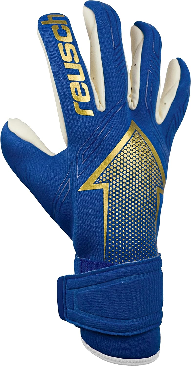 Reusch Herren Arrow Unisex Torwarthandschuhe mit Innennaht Schnitt und Grip Gold X Belag, Geeignet f