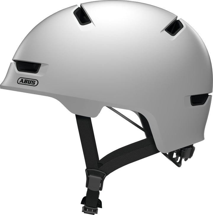 ABUS Stadthelm Scraper 3.0 - Robuster Hartschalen-Fahrradhelm L (57-61 cm) Weiss (polar matt), L (5
