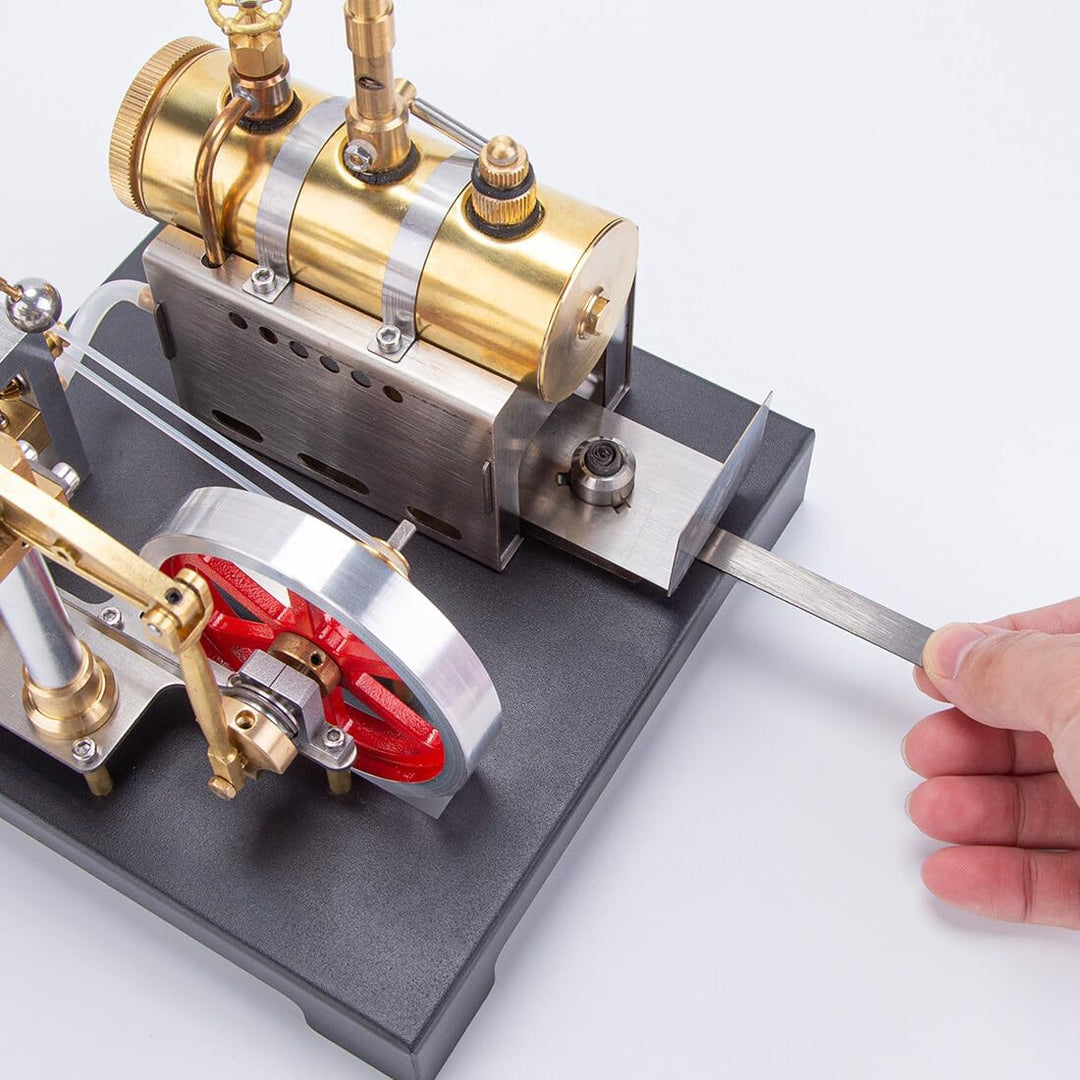 KAROON Retrol Dampfmaschinen-Modell, Vollmetallträger Dampfmaschinenmodell Und Liegender Kessel mit