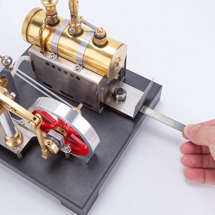 KAROON Retrol Dampfmaschinen-Modell, Vollmetallträger Dampfmaschinenmodell Und Liegender Kessel mit
