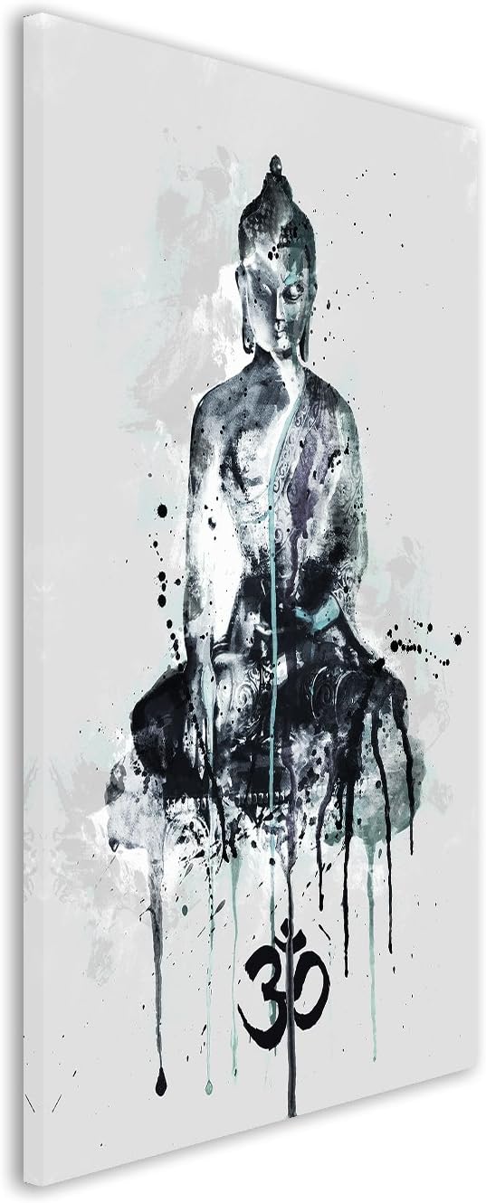 Paul Sinus Art Harmony 90x60cm Aquarell Art Wandbild auf Leinwand fertig gerahmt Original Unikat