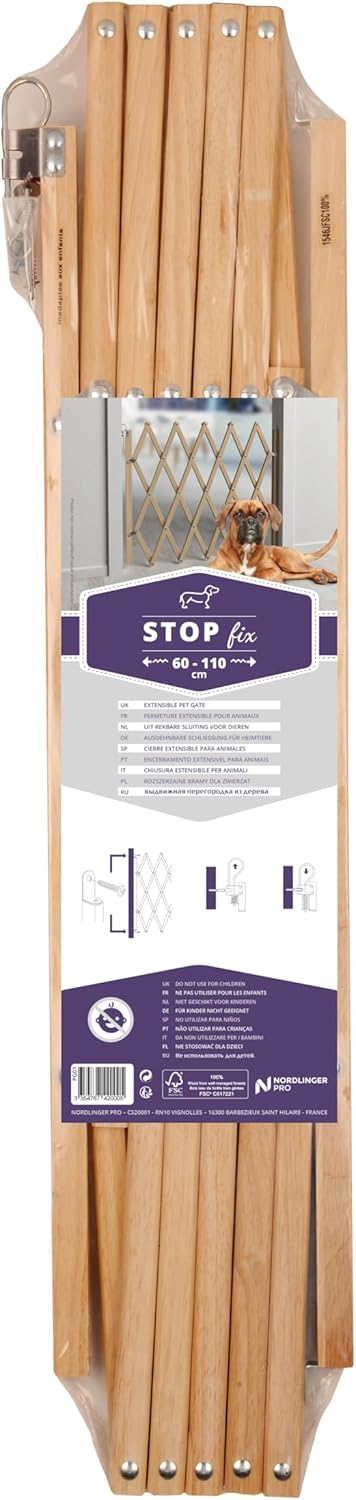 Nordlinger Pro 742000 Ausdehnbare Schliessung für Heimtiere Stop‘Fix, aus Holz, ausziehbar