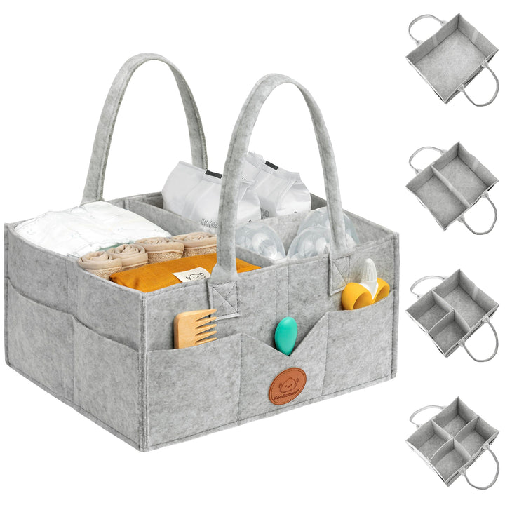 Baby Windel Caddy Veranstalter - Wickeltisch Organizer - Filz Baby Windel Organizer - Baby Korb Wick