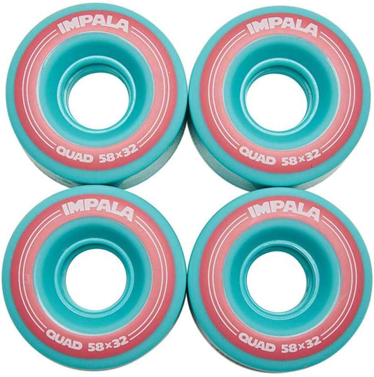 Impala Skate - Packung mit 4 Rollen für Rollschuhe 58 Aqua, 58 Aqua