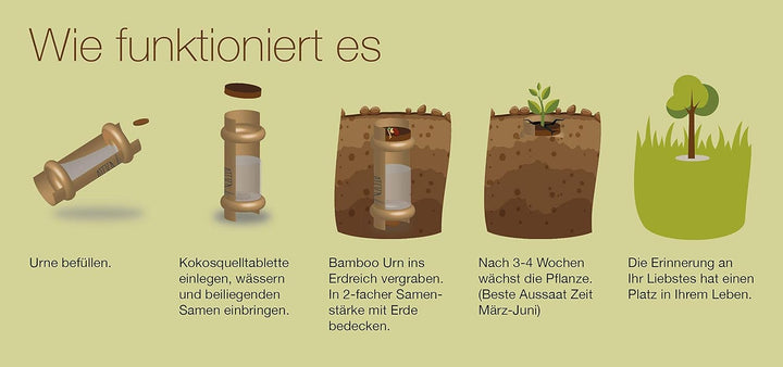 Bamboo Urn - Bio Tierurne 0,5 Liter 0.5 Liter, 0.5 Liter