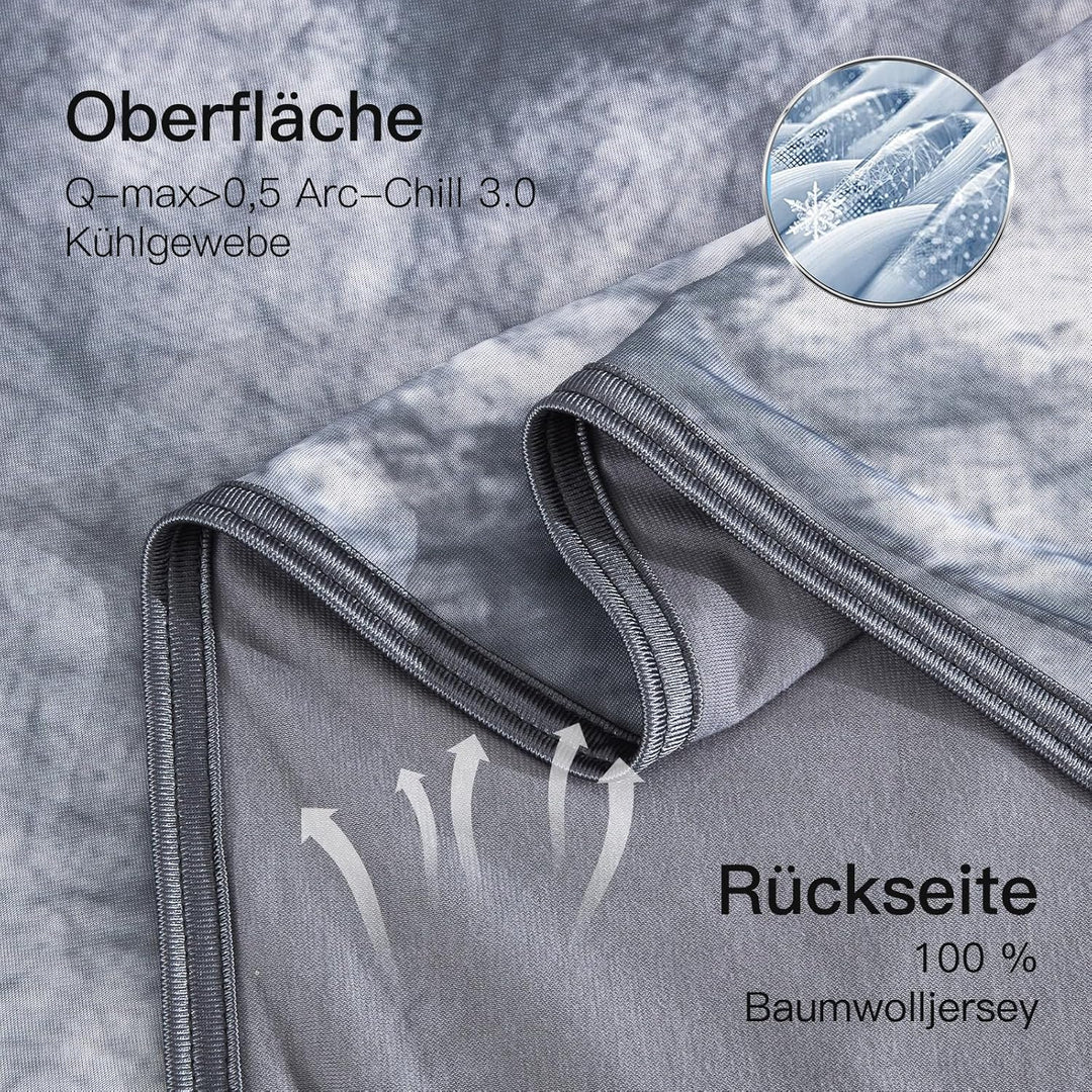 Elegear Kühldecke 2in1 Selbstkühlende Decke, Japanische Arc-Chill 3.0 Q-Max>0,5 leichte Sommerdecke