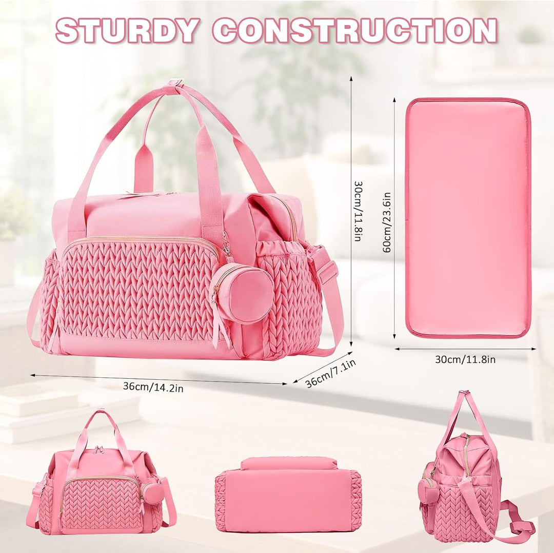 Multifunktionale Wickeltasche Gross, Mommy Bag Schultertasche mit Schnulleretui, Wasserdichte Baby W